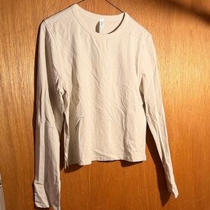 lululemon athletica Cream Long Sleeve Tee